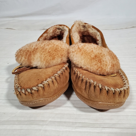 L.L. BEAN SUEDE MOCCASIN SLIP ON COMFY LOAFER SHOES SLIPPERS MENS 8 - Picture 2 of 8